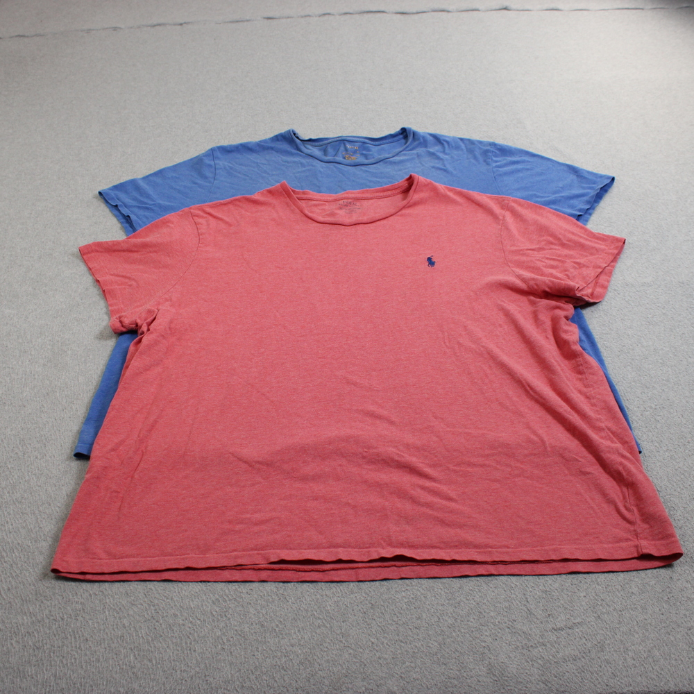 Polo Ralph Lauren Shirt Mens Big 2X Red Pony Logo Tagless Tee Soft Heritage READ